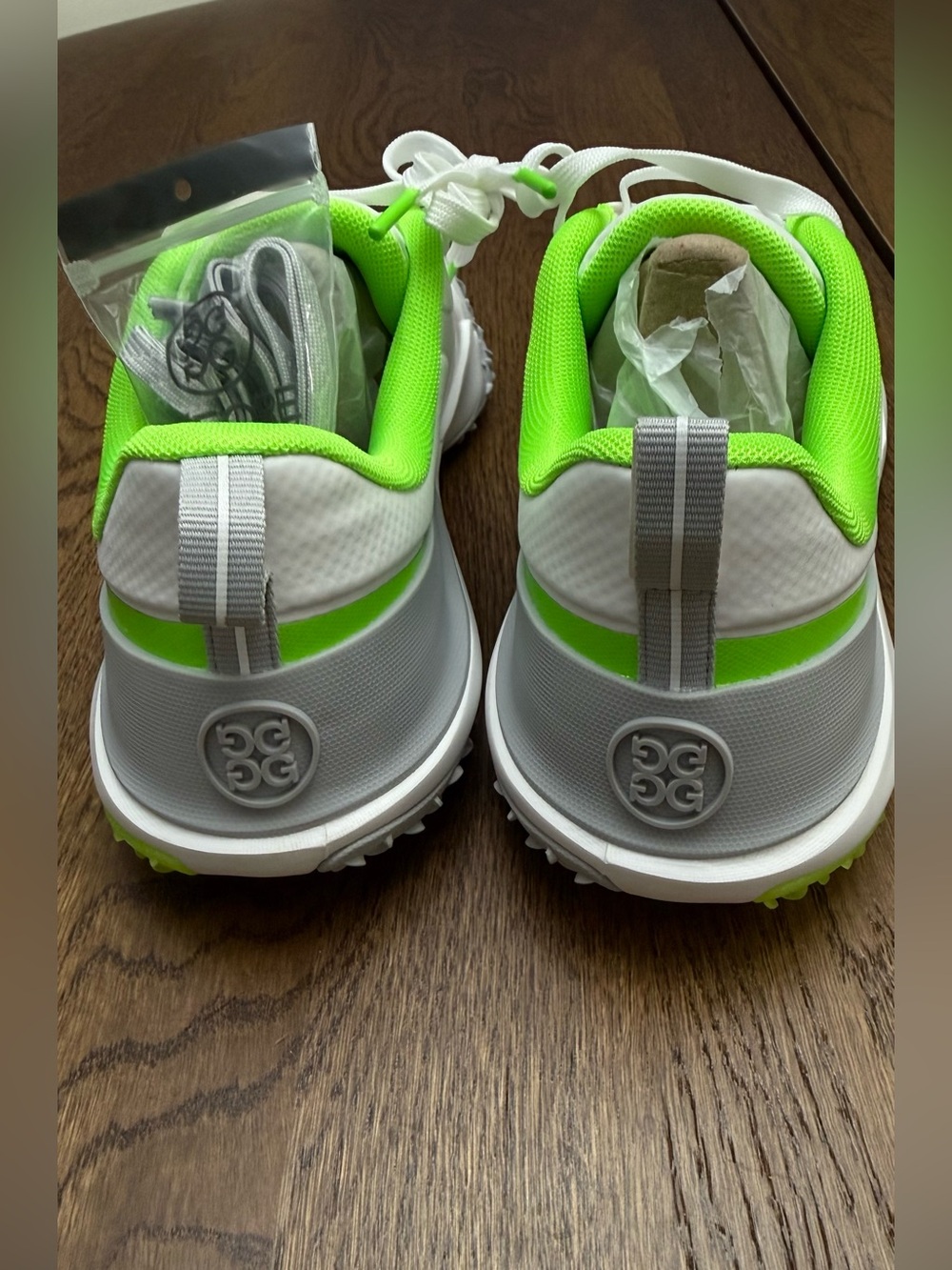 G/FORE G/18 Spikeless Golf Shoes White Nimbus Gecko Green GUF000001 Men’s 11 - Picture 5 of 7